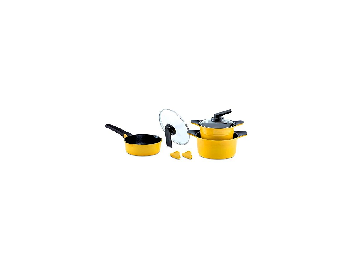 Jogo de Panelas com Revestimento Cerâmico Roichen Natural Ceramic Premium 5 Peças