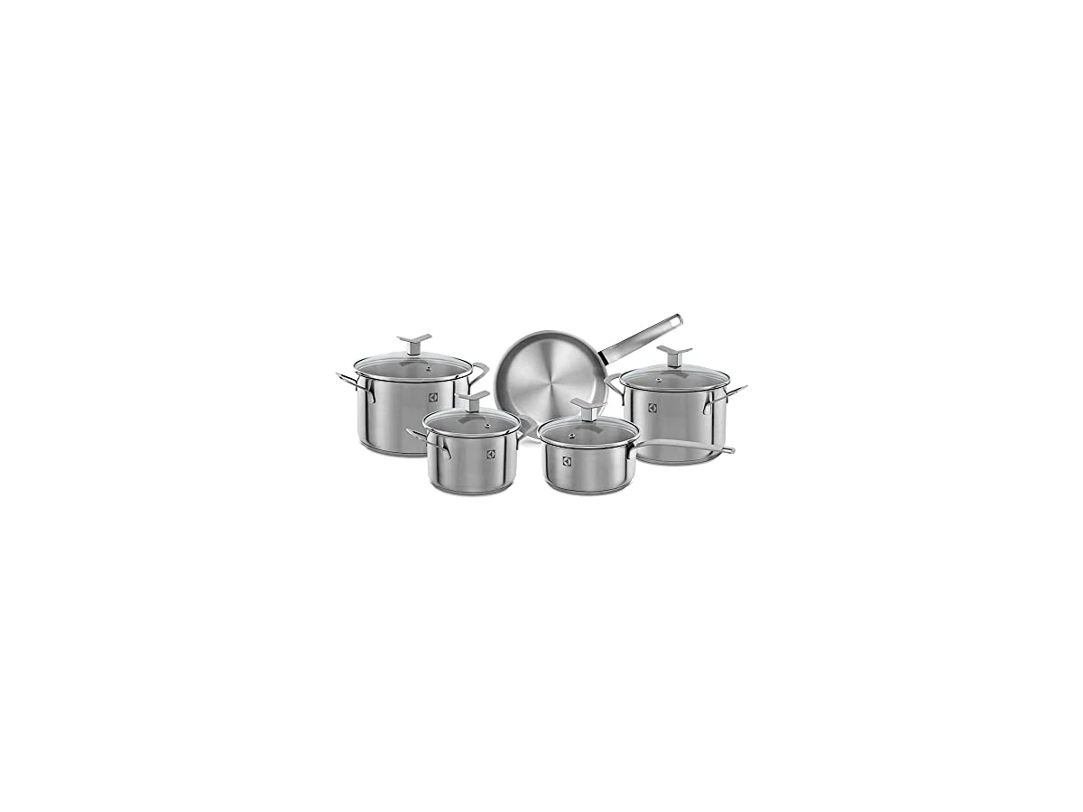 Jogo de Panelas Electrolux Design Aço Inox Fundo Triplo 5 Peças (Ref: 41028941)